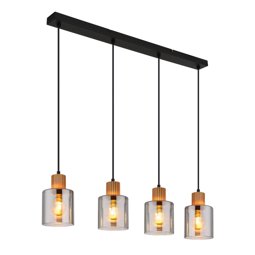 Globo - Lámpara colgante con cable 4xE27/25W/230V