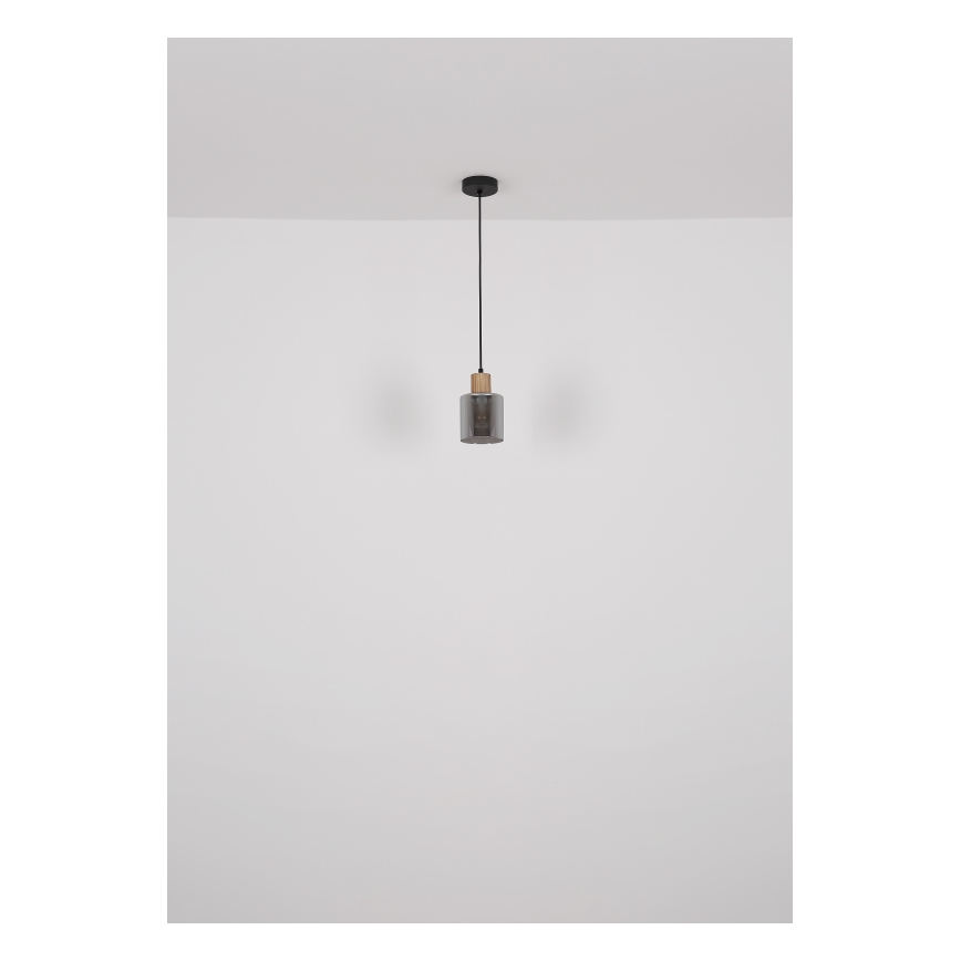 Globo - Lámpara colgante 1xE27/25W/230V negro diá. 12 cm