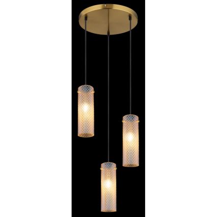 Globo - Lámpara colgante 3xE14/40W/230V dorado