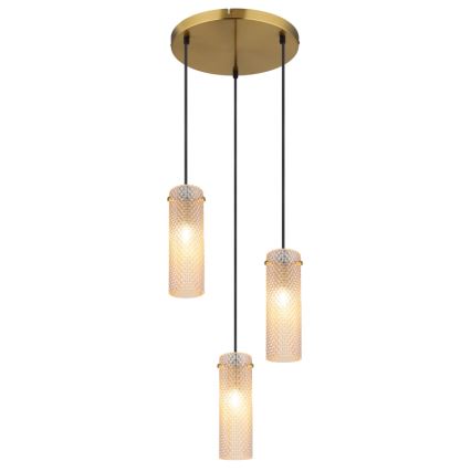 Globo - Lámpara colgante 3xE14/40W/230V dorado