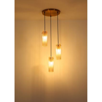 Globo - Lámpara colgante 3xE14/40W/230V dorado