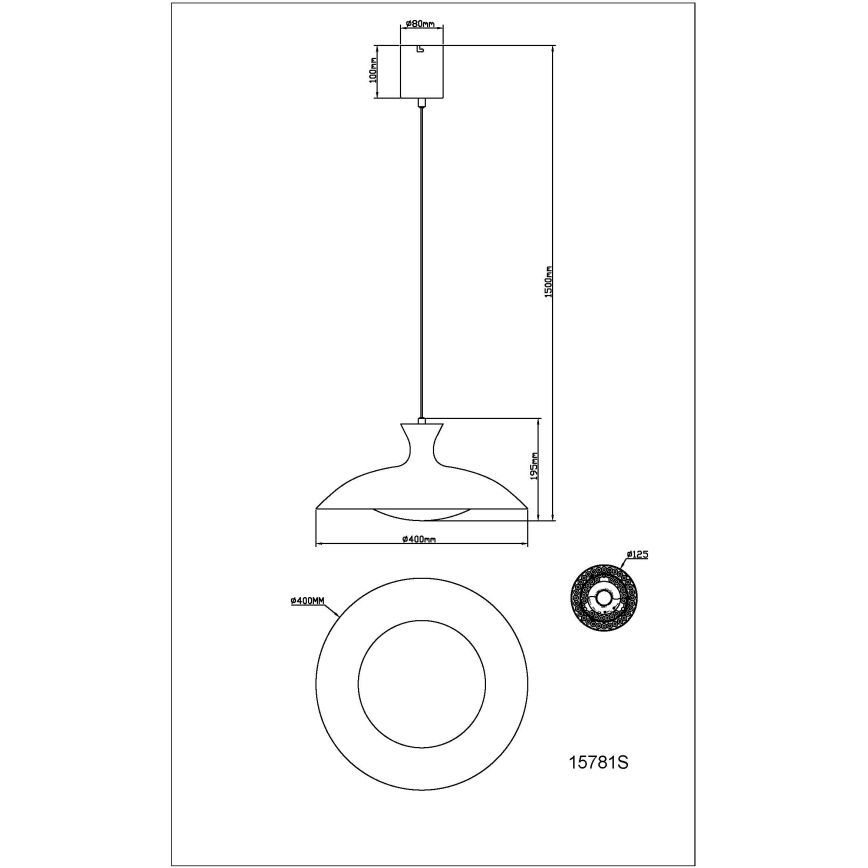 Globo - Lámpara colgante LED suspendida por cable LED/18W/230V 3000/4000/6000K