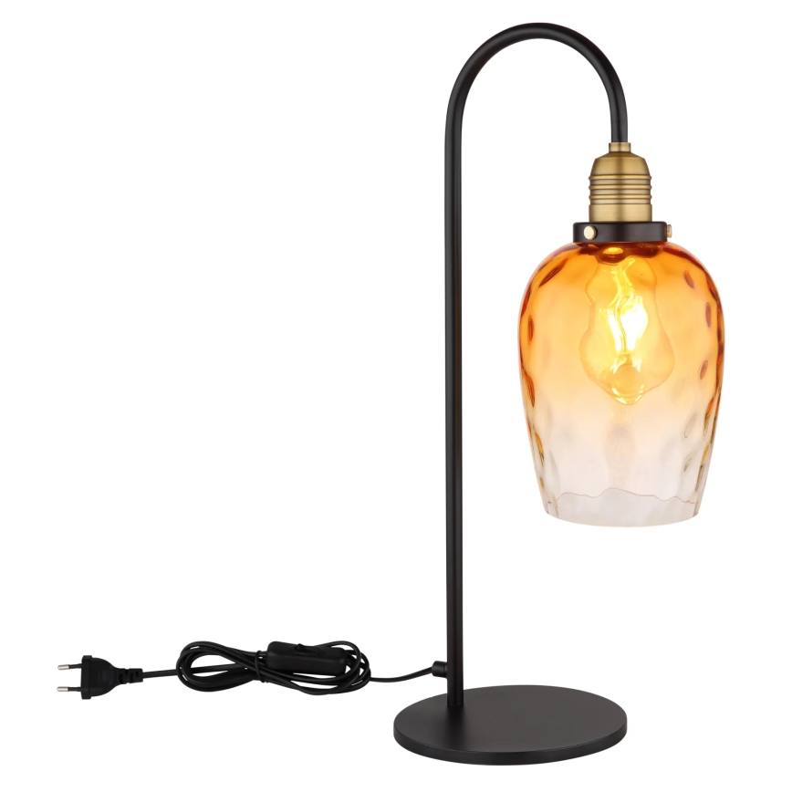 Globo - Lámpara de mesa 1xE27/60W/230V naranja