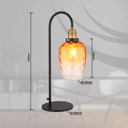 Globo - Lámpara de mesa 1xE27/60W/230V naranja