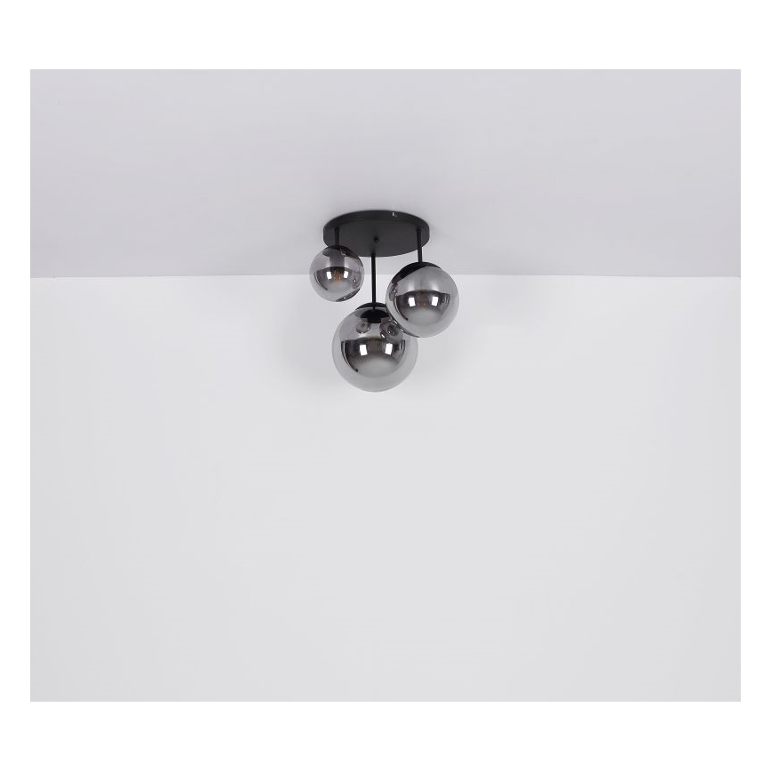 Globo - Lámpara colgante con cable 3xE27/60W/230V