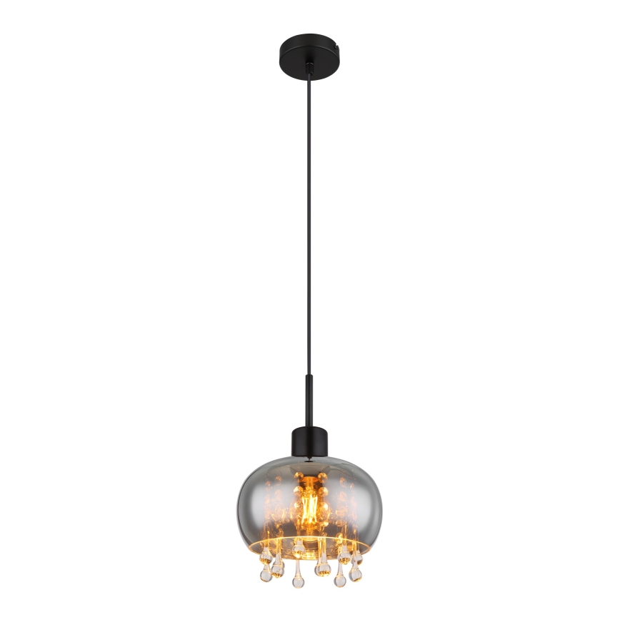 Globo - Lámpara colgante 1xE27/9W/230V diá. 21 cm negro