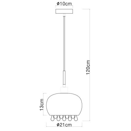 Globo - Lámpara colgante 1xE27/9W/230V diá. 21 cm negro