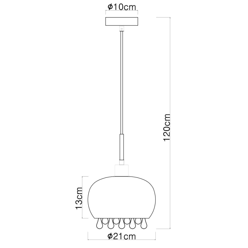 Globo - Lámpara colgante 1xE27/9W/230V diá. 21 cm negro