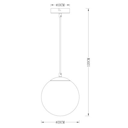 Globo - Lámpara colgante 1xE27/40W/230V diá. 20 cm