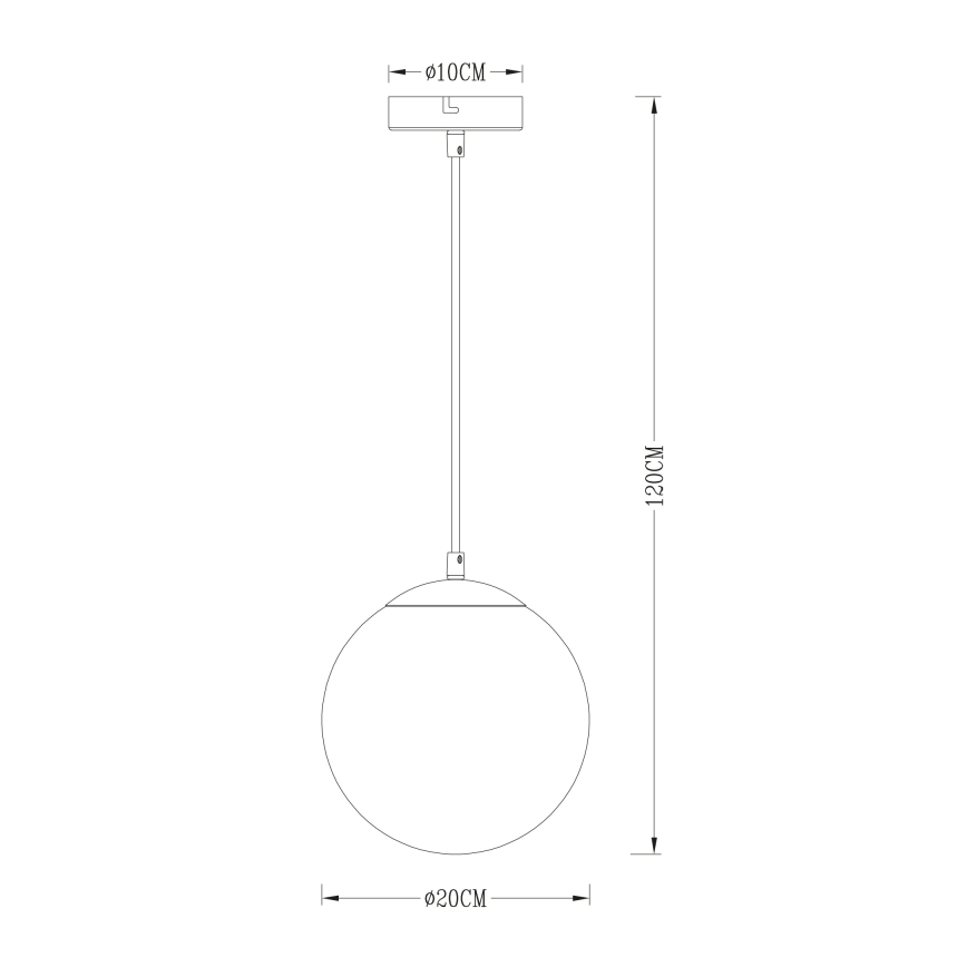 Globo - Lámpara colgante 1xE27/40W/230V diá. 20 cm
