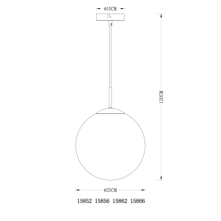 Globo - Lámpara colgante 1xE27/40W/230V diá. 25 cm