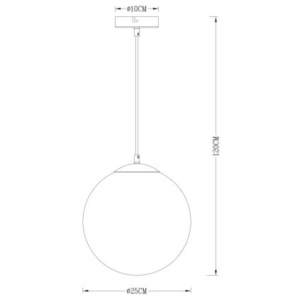 Globo - Lámpara colgante 1xE27/40W/230V diá. 25 cm