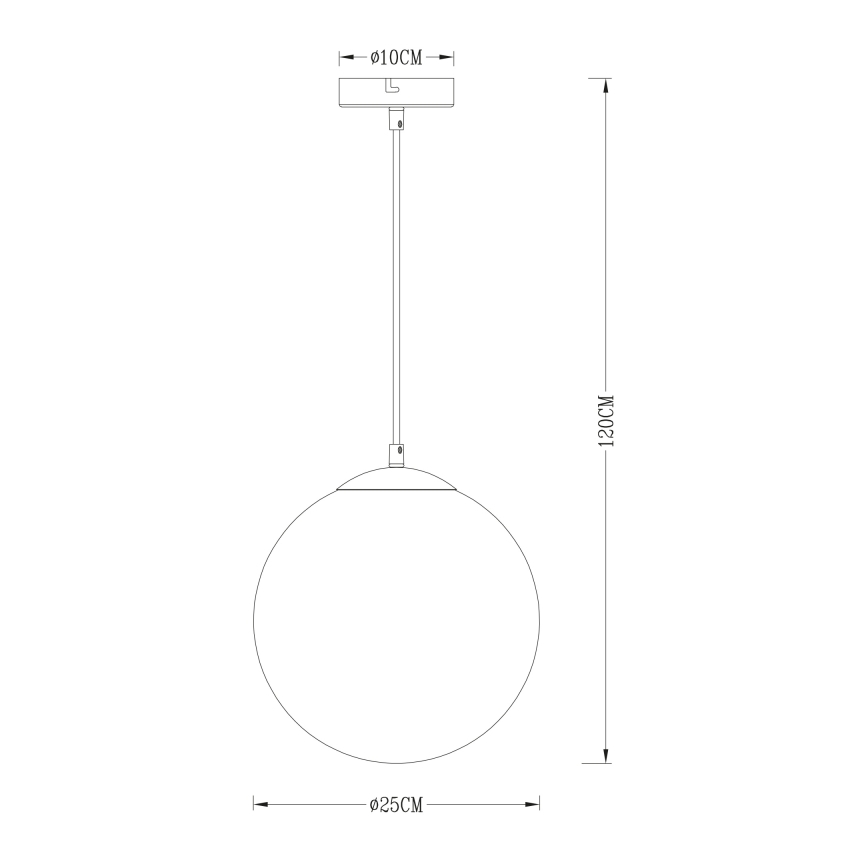 Globo - Lámpara colgante 1xE27/40W/230V diá. 25 cm