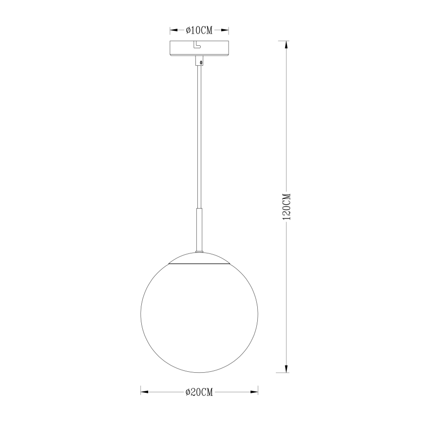 Globo - Lámpara colgante 1xE27/40W/230V diá. 20 cm