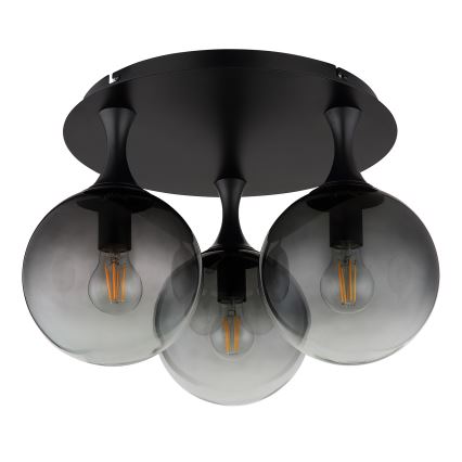 Globo - Lámpara de techo 3xE27/10W/230V diá. 46 cm negro
