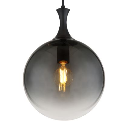 Globo - Lámpara colgante 1xE27/10W/230V diá. 25 cm negro