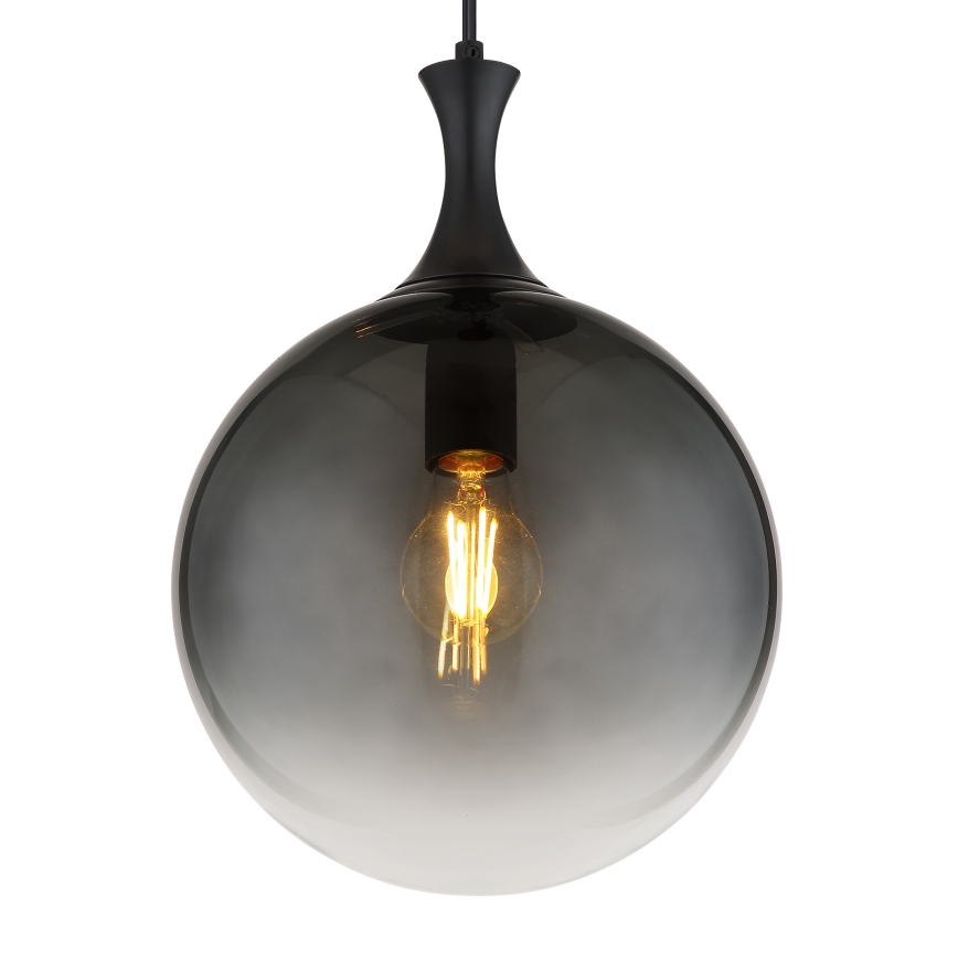 Globo - Lámpara colgante 1xE27/10W/230V diá. 25 cm negro