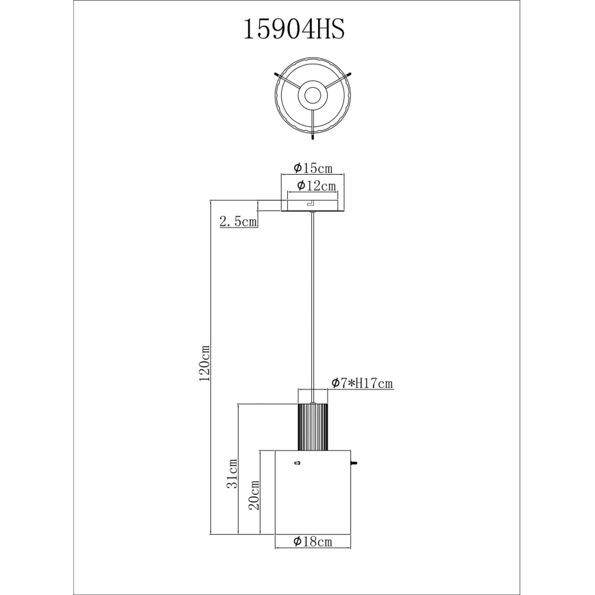 Globo - Lámpara colgante 1xE27/40W/230V diá. 18 cm gris