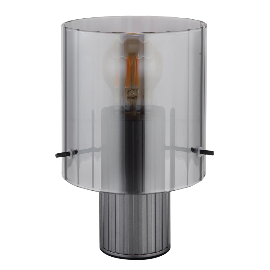 Globo - Lámpara de mesa 1xE27/40W/230V diá. 14 cm gris