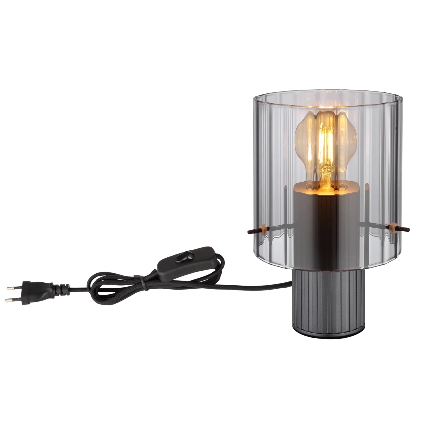 Globo - Lámpara de mesa 1xE27/40W/230V diá. 14 cm gris