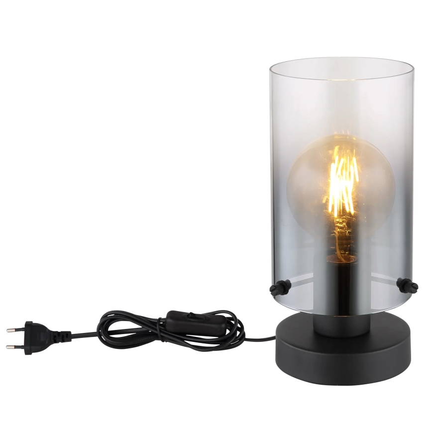 Globo - Lámpara de mesa 1xE27/40W/230V diá. 12,5 cm negro