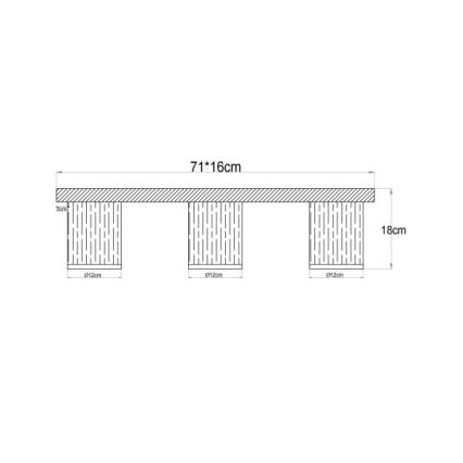 Globo - Lámpara de techo 3xE27/40W/230V