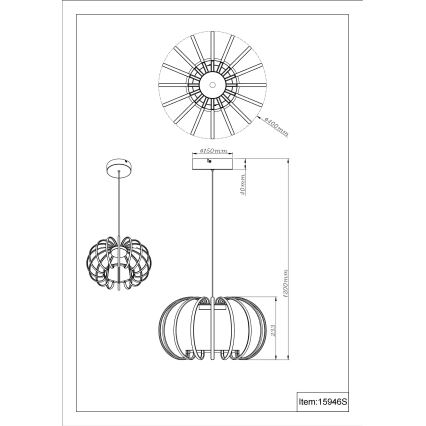Globo - Lámpara colgante regulable con cable LED/40W/230V 3000K