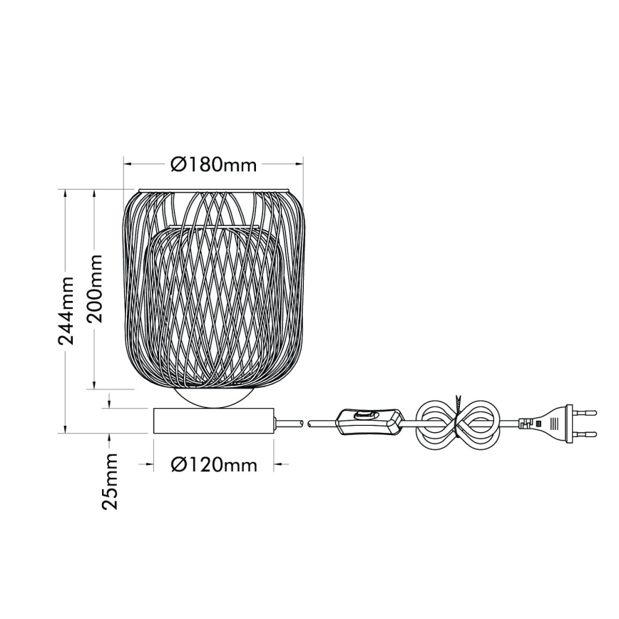 Globo - Lámpara de mesa 1xE27/40W/230V