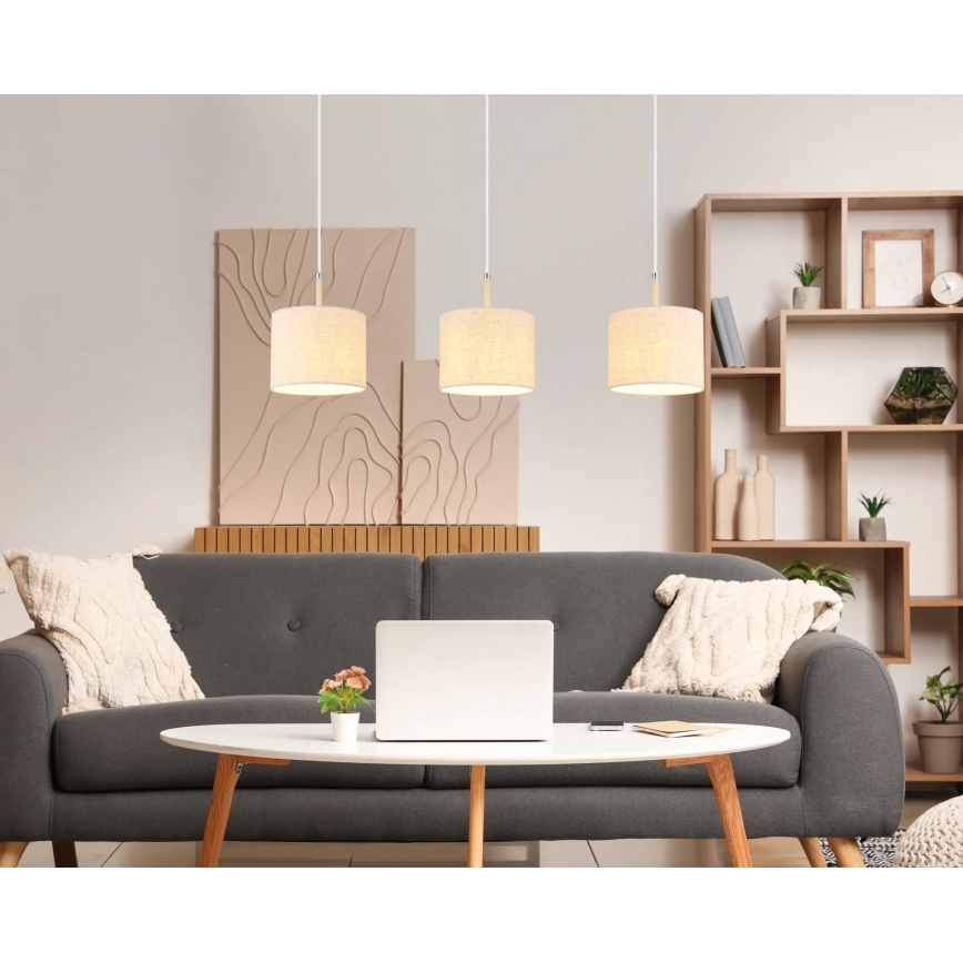 Globo - Lámpara colgante con cable 3xE27/40W/230V