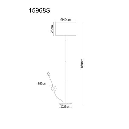 Globo - Lámpara de pie 1xE27/60W/230V