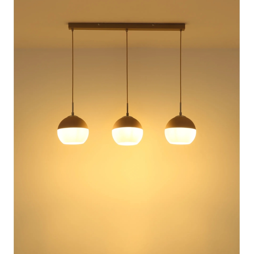 Globo - Lámpara colgante con cable 3xE27/60W/230V
