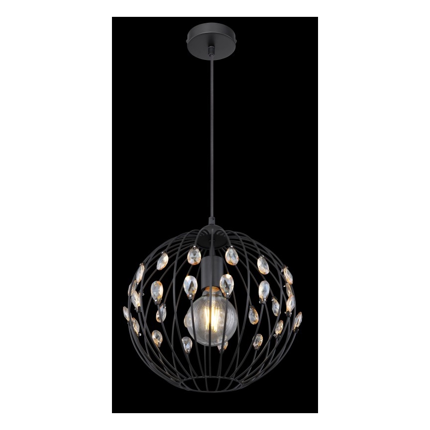 Globo - Lámpara colgante con cable, 1x E27/60W/230V, Ø 30 cm