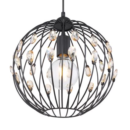 Globo - Lámpara colgante con cable, 1x E27/60W/230V, Ø 30 cm