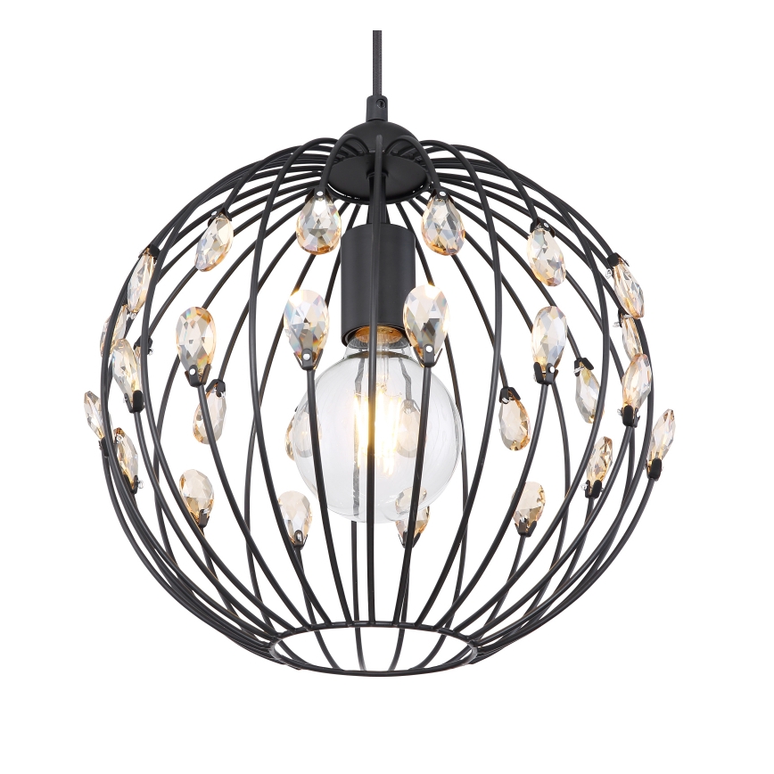 Globo - Lámpara colgante con cable, 1x E27/60W/230V, Ø 30 cm