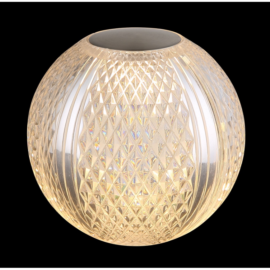 Globo - Lámpara de mesa táctil LED regulable LED/2W/5V 1200 mAh USB transparente