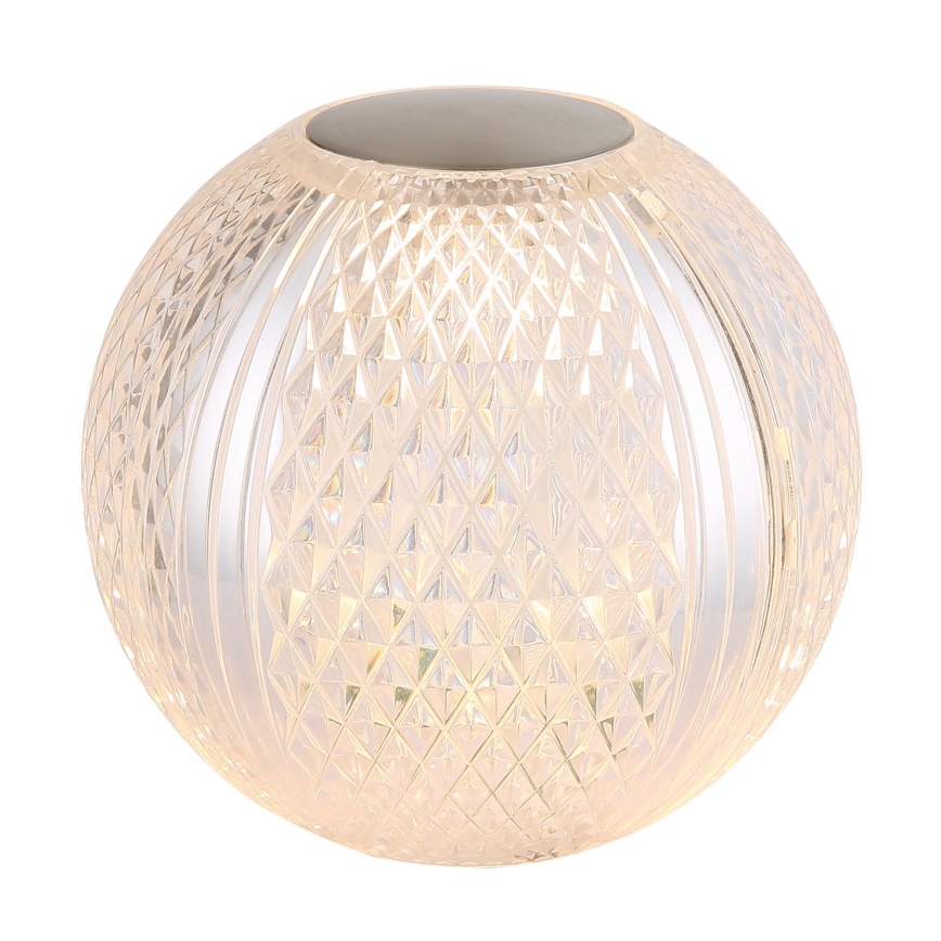 Globo - Lámpara de mesa táctil LED regulable LED/2W/5V 1200 mAh USB transparente