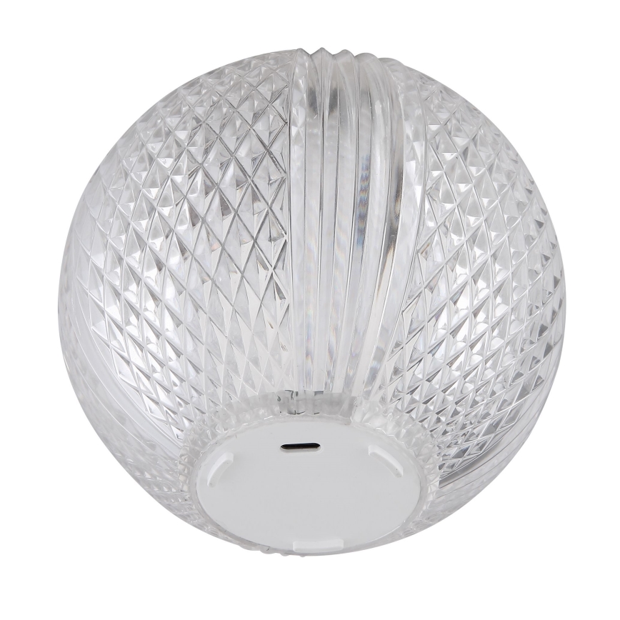 Globo - Lámpara de mesa táctil LED regulable LED/2W/5V 1200 mAh USB transparente