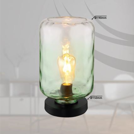 Globo - Lámpara de mesa 1xE27/60W/230V Verde