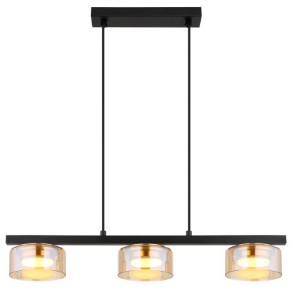 Globo - Lámpara LED colgante 3xGX53/6W/230V ahumado/marrón