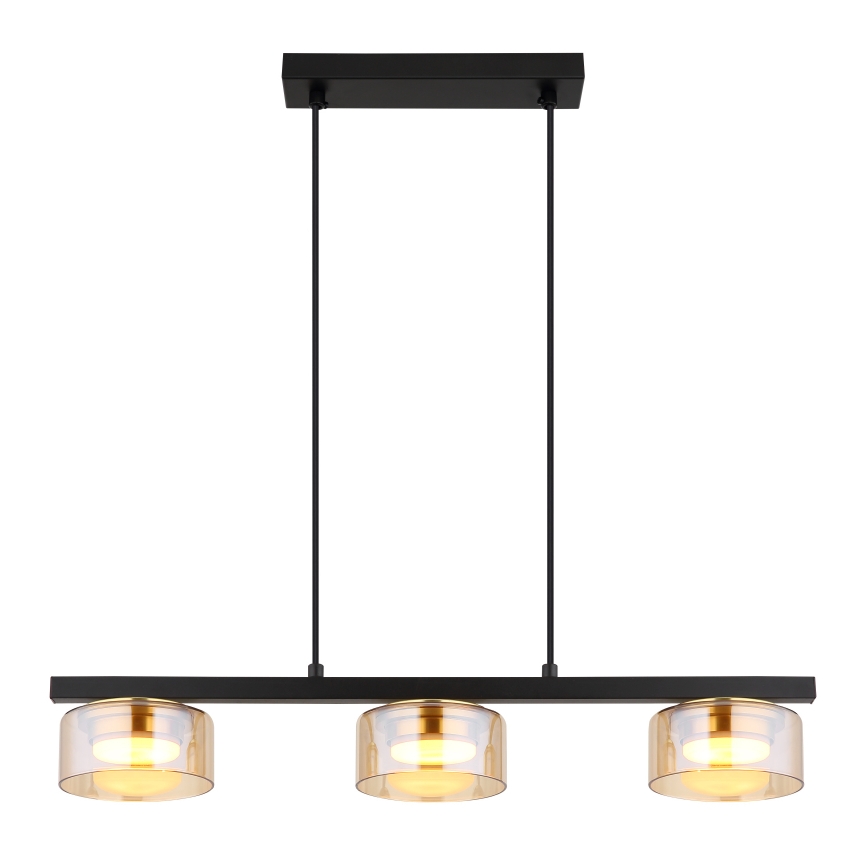 Globo - Lámpara LED colgante 3xGX53/6W/230V ahumado/marrón