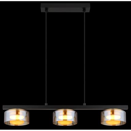 Globo - Lámpara LED colgante 3xGX53/6W/230V ahumado/marrón