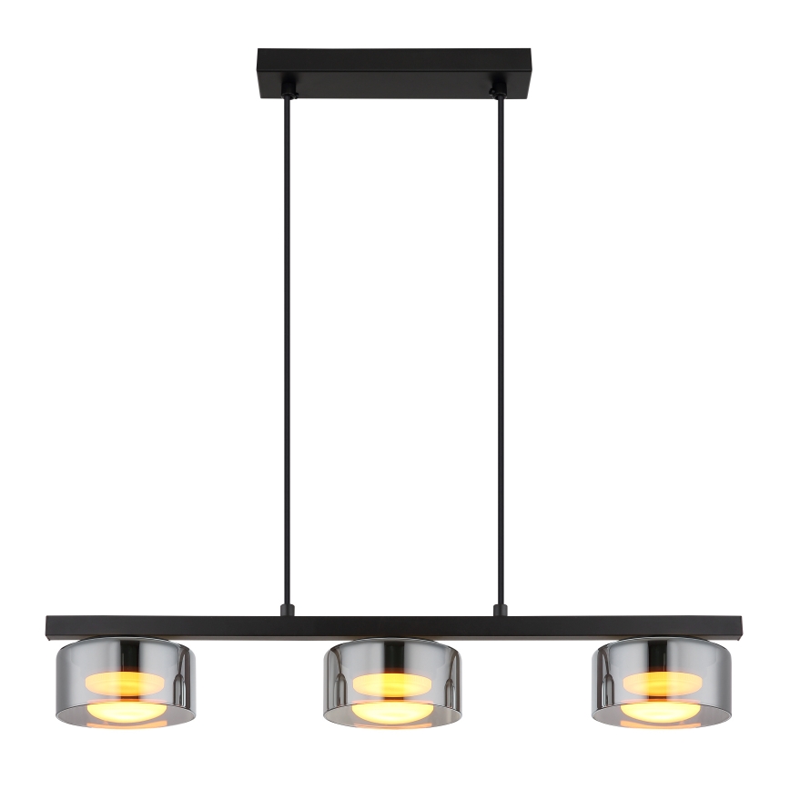 Globo - Lámpara LED colgante 3xGX53/6W/230V ahumado/negro