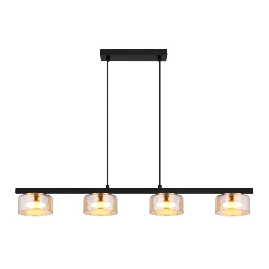 Globo - Lámpara LED colgante 4xGX53/6W/230V ahumado/marrón