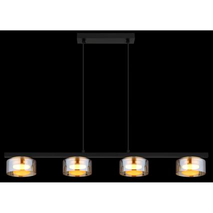 Globo - Lámpara LED colgante 4xGX53/6W/230V ahumado/marrón
