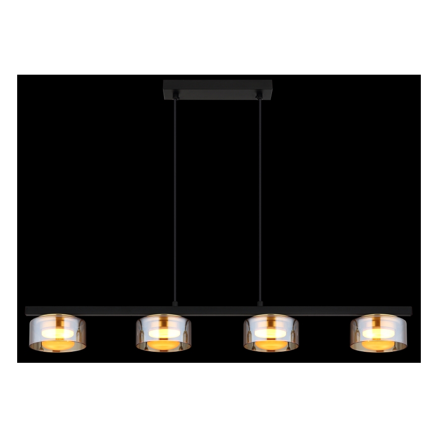 Globo - Lámpara LED colgante 4xGX53/6W/230V ahumado/marrón