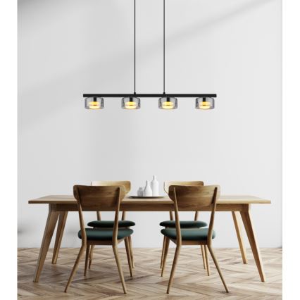 Globo - Lámpara LED colgante 4xGX53/6W/230V ahumado/negro