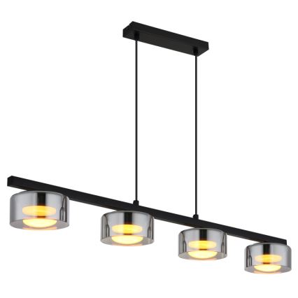 Globo - Lámpara LED colgante 4xGX53/6W/230V ahumado/negro