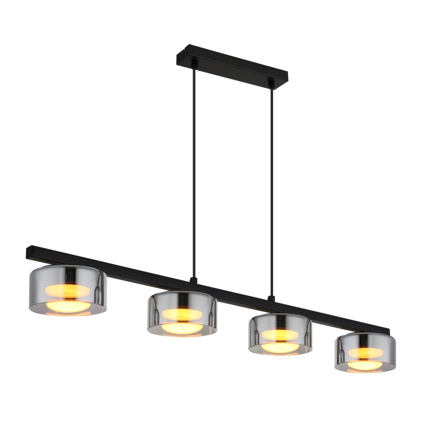 Globo - Lámpara LED colgante 4xGX53/6W/230V ahumado/negro