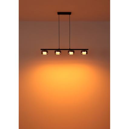 Globo - Lámpara LED colgante 4xGX53/6W/230V ahumado/negro