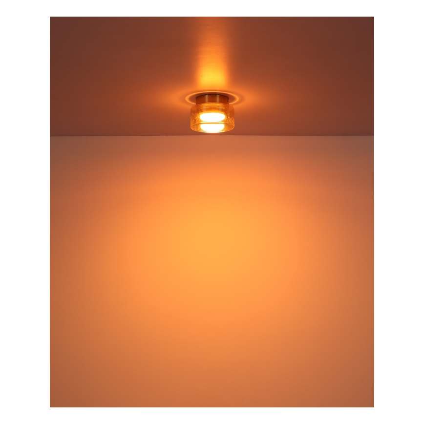 Globo - Plafón LED 1xGX53/6W/230V diá. 13 cm ahumado/marrón